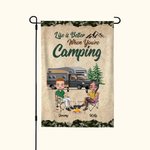 Bandiera da giardino personalizzata La vita è migliore quando sei in campeggio Regalo per una coppia di campeggiatori