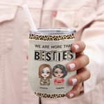 Henkilökohtainen Best Friend lainaus Olemme enemmän kuin Besties Viini Tumbler olki joulu syntymäpäivä lahja eristys vaikutus