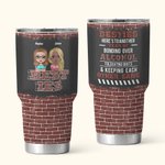 Personalisierte Brick Style Tolerating Idiots & Keeping Each Other Sane 30oz Tumbler Seele Schwester Geschenk