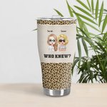 Henkilökohtainen Ilmeisesti olemme ongelmia, kun olemme yhdessä kaareva Tumbler kanssa Leopard Print for Best Friend Sisko Bestie