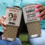 Henkilökohtainen Best Friend Partners In Crime Leopard Design 30oz Portable Tumbler Syntymäpäivä Christmast lahja Bestiesille