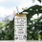 Gepersonaliseerde 20oz I Am Truly Grateful for Books Glazen Beker met Deksel en Rietje Boekliefhebber Gift