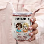 Henkilökohtainen Partners In Crime Cool Best Friend Wine Tumbler joulu syntymäpäivä lahja eristys vaikutus