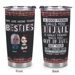 Henkilökohtainen Olemme enemmän kuin Besties 20oz ruostumattomasta teräksestä Tumbler päivittäiseen käyttöön Joululahja Syntymäpäivälahja parhaalle ystävälle