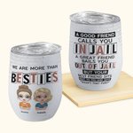 Gepersonaliseerde We Are More Than Best Friend Best Friend Quote wijn Tumbler met rietje Grappig cadeau voor zussen Geschikt voor warme en koude vloei