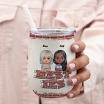 Henkilökohtainen Bestie Lainaus Tässä on toinen vuosi Bonding yli alkoholin Viini Tumbler Bridal Shower lahja eristys vaikutus