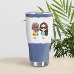 Henkilökohtainen Emme ole sokeria ja mauste Kaikkea mukavaa Ruoka-aste ruostumattomasta teräksestä kaareva Tumbler olki Ystävyys lahja Sisters Besties