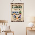 Henkilökohtainen aviomies ja vaimo Camping Partners for Life Garden lippu nimi lahja pari