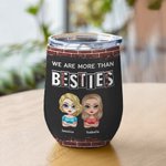 Personlig Vi är mer än besties bästa vän Rolig citat Vin Tumbler med halm Bridal Shower Present