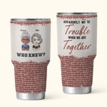 Henkilökohtainen Parhaat ystävät Olemme ongelmia, kun olemme yhdessä Kuka tiesi 30oz Kannettava vuoto todiste Tumbler joulupäivä kiitospäivä syntymäpäivälahja