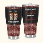 Henkilökohtainen Ilmeisesti olemme ongelmia, kun olemme yhdessä kaareva Tumbler Paras ystävä syntymäpäivälahja naisille sisaret