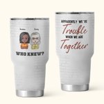 Henkilökohtainen Brick Design Olemme ongelmia, kun olemme yhdessä Kuka tiesi 30oz Tumbler syntymäpäivälahja Soul Sisko lahja