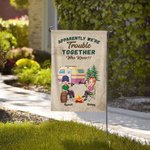 Henkilökohtainen Ilmeisesti olemme ongelmia yhdessä Kuka tiesi Puutarha lippu Ystävänpäivä lahjoja Camping pariskunnille