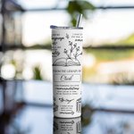 Gobelet personnalisé 20oz avec paille et nom Cadeau d'anniversaire pour les amoureux des livres