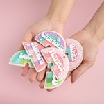 Gepersonaliseerde Retro Rainbow 3D acryl sleutelhanger naam Tag voor kinderen rugzak bagage tas terug naar school Gift