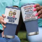 Personalized Besties Here's To Another Year Of Bonding Over Alcohol 30oz Tumbler Soul Sister Gift