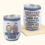 Henkilökohtainen Juominen Bestie kanssa Tässä on toinen vuosi Bonding yli alkoholin Viini Tumbler olki paras ystävä syntymäpäivälahja