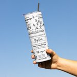 Gobelet personnalisé 20oz avec paille et nom Cadeau d'anniversaire pour les amoureux des livres