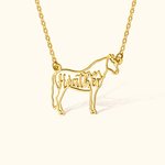 Gepersonaliseerd paard silhouet ketting met naam Animal Memorial ketting paard sieraden verjaardagscadeau voor paardenliefhebbers