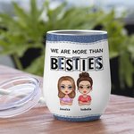 Henkilökohtainen Olemme enemmän kuin Besties Best Friend Aina kanssasi Wine Tumbler joululahja eristys vaikutus