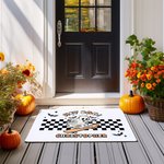 Personalizzato Happy Halloween Creep It Real Doormat Ghost Spooky Skeleton Pumpkin Doormat Decorazione per la casa Regalo di Halloween per amici e fam