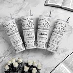 Gobelet personnalisé 20oz avec paille et nom Cadeau d'anniversaire pour les amoureux des livres