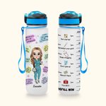 Personalisierte Krankenschwester tägliche Affirmationen 32oz Wasser Tracker Flasche Krankenschwester Graduierung Geschenk Rn Danke Geschenk Krankensch