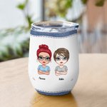 Personalized We're Not Sugar & Spice We're Sage & Hood Wine Tumbler with Straw Birthday Gift Christmas Gift