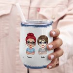 Personalized We're Not Sugar & Spice We're Sage & Hood Wine Tumbler with Straw Birthday Gift Christmas Gift