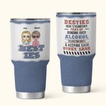 Personalized Besties Here's To Another Year Of Bonding Over Alcohol 30oz Tumbler Soul Sister Gift