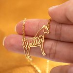 Gepersonaliseerd paard silhouet ketting met naam Animal Memorial ketting paard sieraden verjaardagscadeau voor paardenliefhebbers