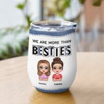 Henkilökohtainen Olemme enemmän kuin Besties Best Friend Aina kanssasi Wine Tumbler joululahja eristys vaikutus