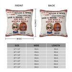 Personalized We're Not Sugar and Spice Everything Nice Throw Pillow Cover Cushion Birthday Christmas Gift for Besties Bedroom Decor