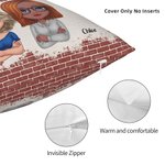 Personalized We're Not Sugar and Spice Everything Nice Throw Pillow Cover Cushion Birthday Christmas Gift for Besties Bedroom Decor