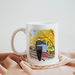 Personalizado Viejo Pareja Vida Compañero Otoño Taza de cerámica con asa tipo C Regalo de Aniversario Regalo de Cumpleaños para Pareja