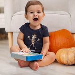 Personalizado Bailando Divertido Esqueleto Bebé Onesie Manga Corta Ropa de Bebé Halloween Baby Shower Regalo para Bebé