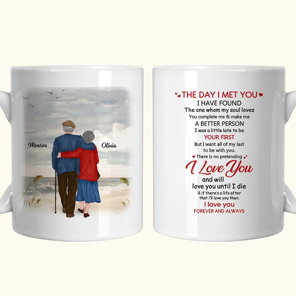 Mug personnalisé I Love You Forever And Always en céramique avec anse en C Cadeau commémoratif d'anniversaire Cadeau d'anniversaire pour couple