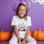 Personalized Funny Halloween Ghost Pumpkin Kid's T-Shirt Spooky Season Party Gift for Children