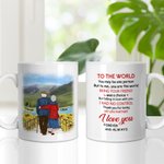 Henkilökohtainen kiitos siitä, että olet elämänkumppanini Keraaminen C-tyypin kahva muki Vuosipäivä muistolahja Syntymäpäivälahja pariskunnalle