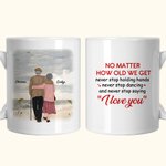 Henkilökohtainen Never Stop Saying I Love You Keraaminen C-tyyppi kahva muki vuosipäivä lahja syntymäpäivälahja lahja pariskunnalle