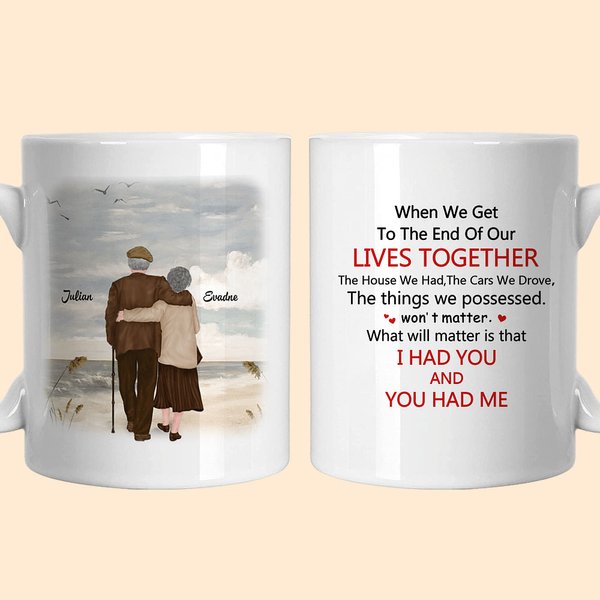 Gepersonaliseerde The Things We Possessed Keramische C-type handvat Mok Verjaardagscadeau Verjaardagscadeau voor paar