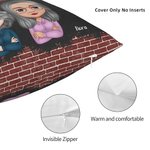 Personalized We're Not Sugar and Spice Everything Nice Throw Pillow Cover Cushion Birthday Gift for Besties Friends Bedroom Decor