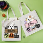 Gepersonaliseerde Halloween Trick or Treat Bag Herbruikbare Ghost Pumpkin Goodie Bag Snoep Tote Bag Halloween Feestartikelen