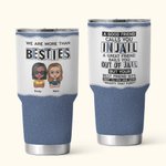 Henkilökohtainen Jeans Style Olemme enemmän kuin Besties Hyvä ystävä 30oz Vacuum eristetty Tumbler Syntymäpäivä Christmast lahja Bestiesille