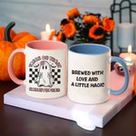 Mug 330ml Personnalisé avec Textes Style Fantôme Citrouille Crâne Thème Chasse aux Bonbons Cadeau Anniversaire Halloween pour Famille Amis