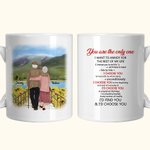 Henkilökohtainen Minä valitsen sinut tekemään elämää käsin käsin Keraaminen C-tyypin kahva muki Vuosipäivä lahja Syntymäpäivä lahja pariskunnalle