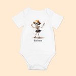 Personalizado Bailando Divertido Esqueleto Bebé Onesie Manga Corta Ropa de Bebé Halloween Baby Shower Regalo para Bebé
