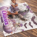 Personalized Soft Fleece Halloween Style Highland Cow Blanket Halloween Gift for Highland Cow Lover