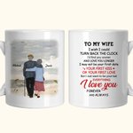 Mug personnalisé Votre premier baiser ou votre premier amour en céramique avec anse de type C Cadeau d'anniversaire commémoratif Cadeau d'anniversaire