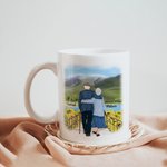 Personlig Never Stop Holding Hands Ceramic C-type Handle Mug Anniversary Souvenir Gift Födelsedagspresent för par